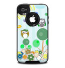 The Colorful Emotional Cartoon Owls in the Trees Skin for the iPhone 4-4s OtterBox Commuter Case
