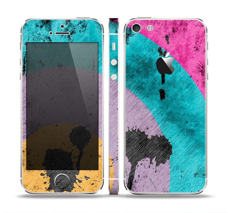 The Colorful Grunge Target Skin Set for the Apple iPhone 5