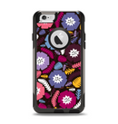 The Colorful Hugged Vector Leaves and Flowers Apple iPhone 6 Otterbox Commuter Case Skin Set