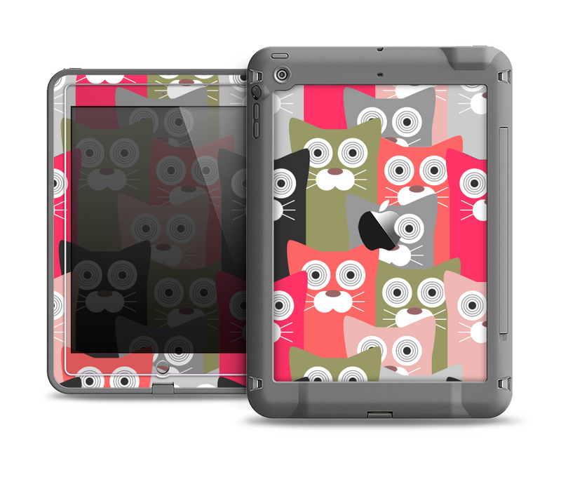 The Colorful Hypnotic Cats Apple iPad Air LifeProof Fre Case Skin Set