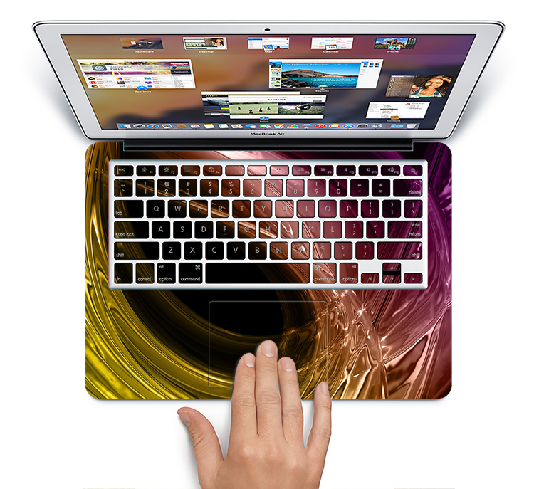 The Colorful Mercury Splash Skin Set for the Apple MacBook Pro 15" with Retina Display