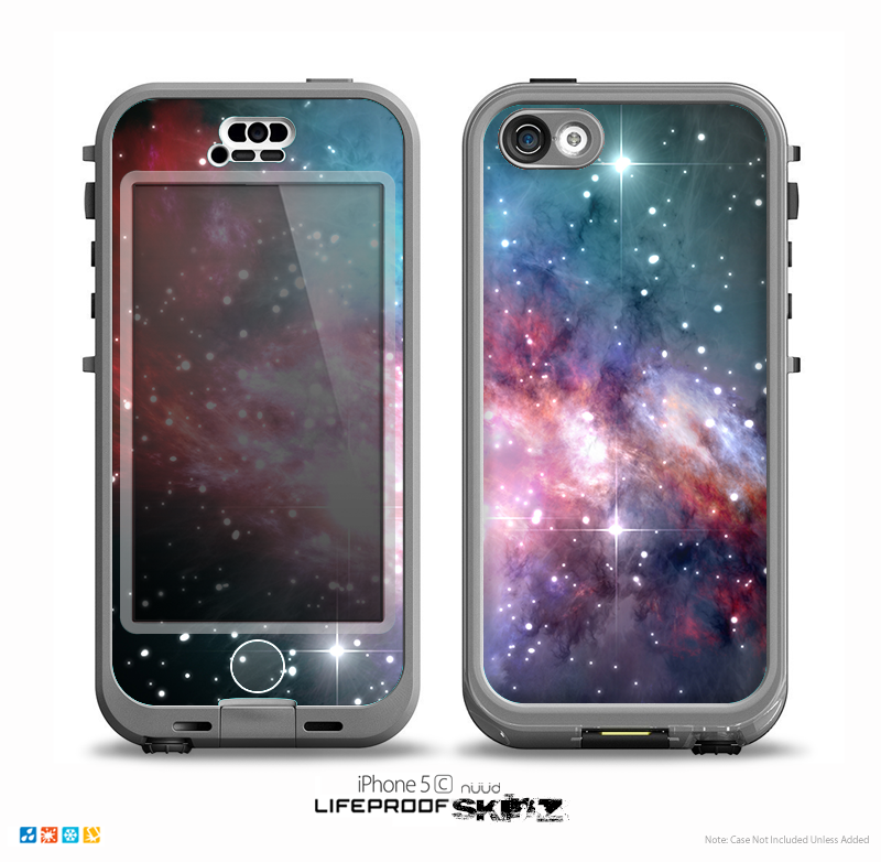 The Colorful Neon Space Nebula Skin for the iPhone 5c nüüd LifeProof Case