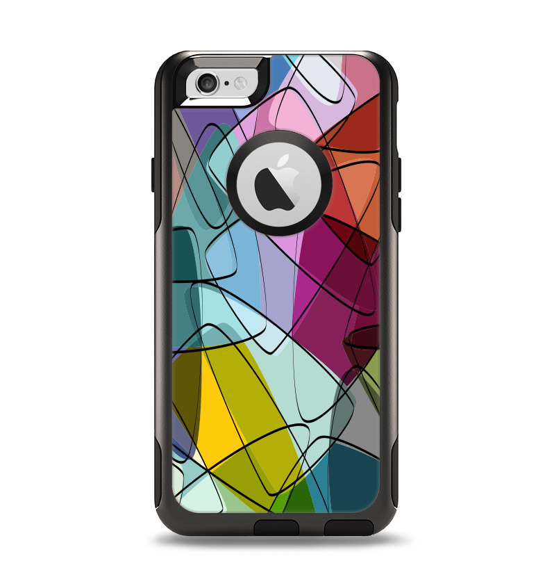 The Colorful Overlapping Translucent Shapes Apple iPhone 6 Otterbox Commuter Case Skin Set