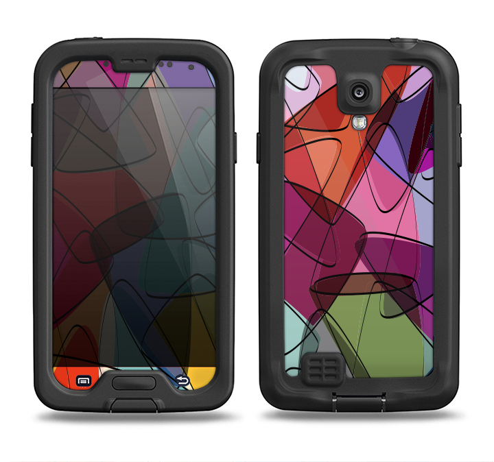 The Colorful Overlapping Translucent Shapes Samsung Galaxy S4 LifeProof Fre Case Skin Set