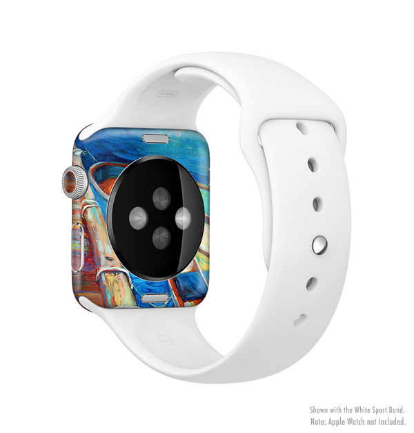 The Colorful Pastel Docked Boats Full-Body Skin Kit for the Apple Watch