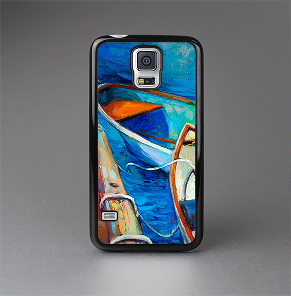 The Colorful Pastel Docked Boats Skin-Sert Case for the Samsung Galaxy S5