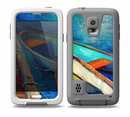 The Colorful Pastel Docked Boats Skin for the Samsung Galaxy S5 frē LifeProof Case
