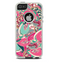 The Colorful Pink & Teal Seamless Paisley Skin For The iPhone 5-5s Otterbox Commuter Case
