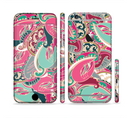 The Colorful Pink & Teal Seamless Paisley Sectioned Skin Series for the Apple iPhone 6s