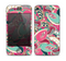 The Colorful Pink & Teal Seamless Paisley Skin for the Apple iPhone 4-4s