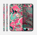 The Colorful Pink & Teal Seamless Paisley Skin for the Apple iPhone 6