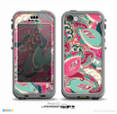 The Colorful Pink & Teal Seamless Paisley Skin for the iPhone 5c nüüd LifeProof Case