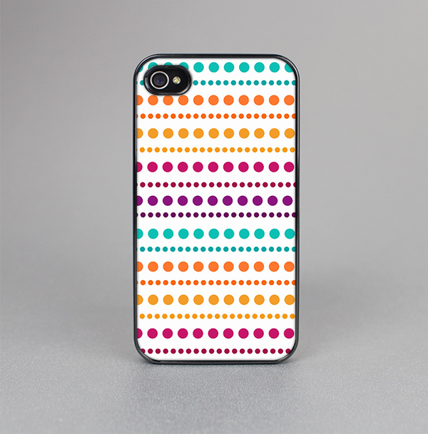 The Colorful Polka Dots on White Skin-Sert for the Apple iPhone 4-4s Skin-Sert Case