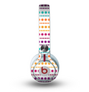 The Colorful Polka Dots on White Skin for the Beats by Dre Mixr Headphones