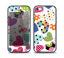 The Colorful Polkadot Hearts Skin Set for the iPhone 5-5s Skech Glow Case