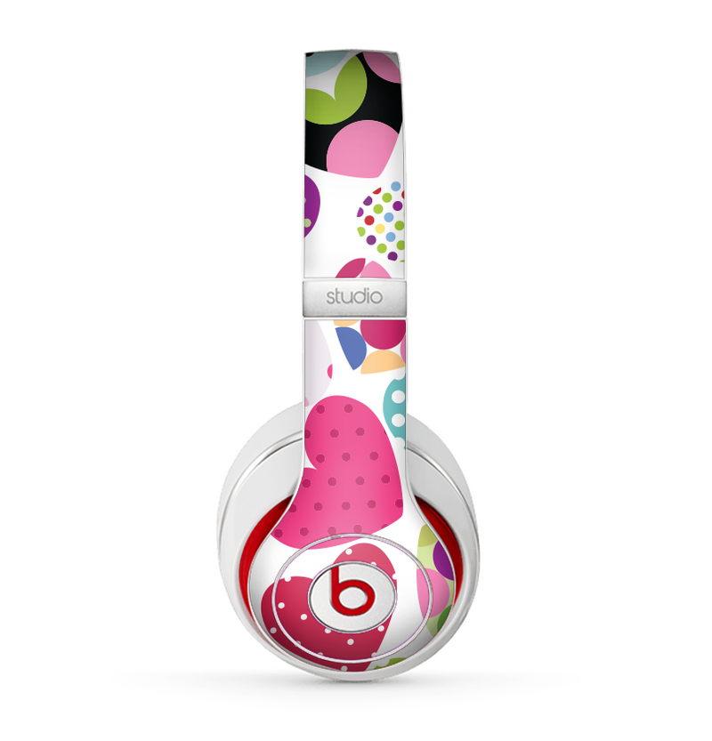 The Colorful Polkadot Hearts Skin for the Beats by Dre Studio (2013+ Version) Headphones