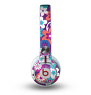 The Colorful Purple Flower Sprouts Skin for the Beats by Dre Mixr Headphones