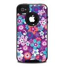 The Colorful Purple Flower Sprouts Skin for the iPhone 4-4s OtterBox Commuter Case