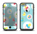 The Colorful Rubber Ducky and Blue Apple iPhone 6/6s LifeProof Fre Case Skin Set