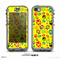 The Colorful Scattered Paw Prints Over Yellow Skin for the iPhone 5c nüüd LifeProof Case
