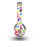 The Colorful Scattered Paw Prints Skin for the Beats by Dre Original Solo-Solo HD Headphones