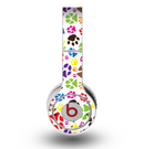 The Colorful Scattered Paw Prints Skin for the Original Beats by Dre Wireless Headphones
