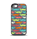 The Colorful Scratched Mustache Pattern Apple iPhone 5-5s Otterbox Symmetry Case Skin Set