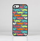The Colorful Scratched Mustache Pattern Skin-Sert Case for the Apple iPhone 5c
