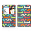 The Colorful Scratched Mustache Pattern Skin For The Apple iPod Classic