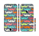 The Colorful Scratched Mustache Pattern Sectioned Skin Series for the Apple iPhone 6s