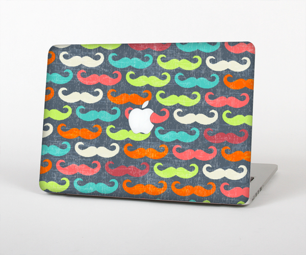The Colorful Scratched Mustache Pattern Skin for the Apple MacBook Pro Retina 15"