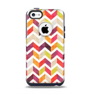 The Colorful Segmented Scratched ZigZag Apple iPhone 5c Otterbox Commuter Case Skin Set