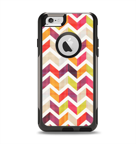 The Colorful Segmented Scratched ZigZag Apple iPhone 6 Otterbox Commuter Case Skin Set