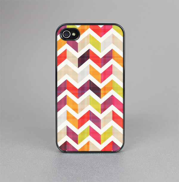The Colorful Segmented Scratched ZigZag Skin-Sert for the Apple iPhone 4-4s Skin-Sert Case