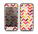 The Colorful Segmented Scratched ZigZag Skin Set for the iPhone 5-5s Skech Glow Case
