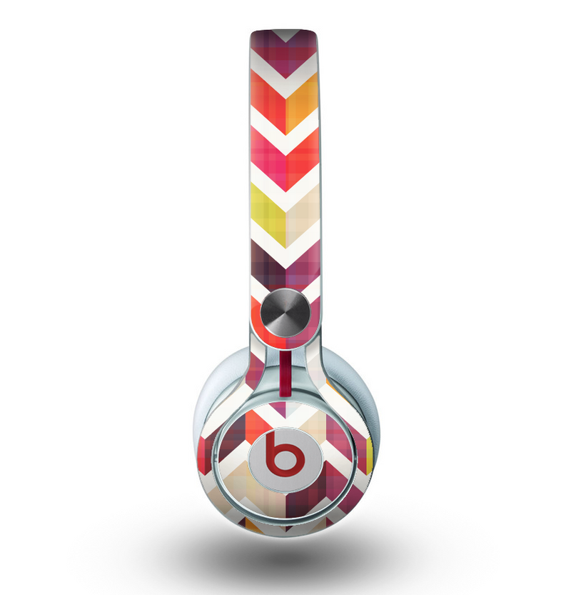 The Colorful Segmented Scratched ZigZag Skin for the Beats by Dre Mixr Headphones