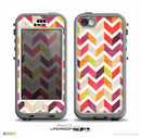 The Colorful Segmented Scratched ZigZag Skin for the iPhone 5c nüüd LifeProof Case
