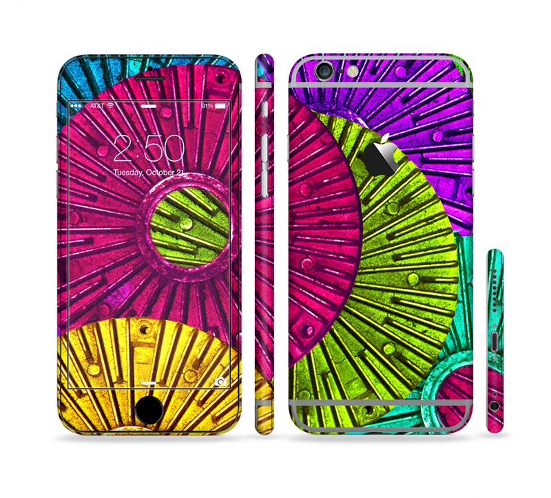 The Colorful Segmented Wheels Sectioned Skin Series for the Apple iPhone 6