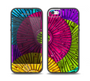 The Colorful Segmented Wheels Skin Set for the iPhone 5-5s Skech Glow Case