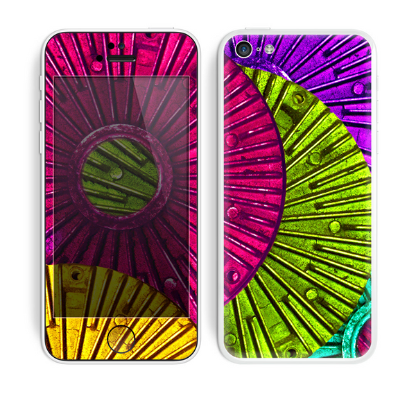 The Colorful Segmented Wheels Skin for the Apple iPhone 5c