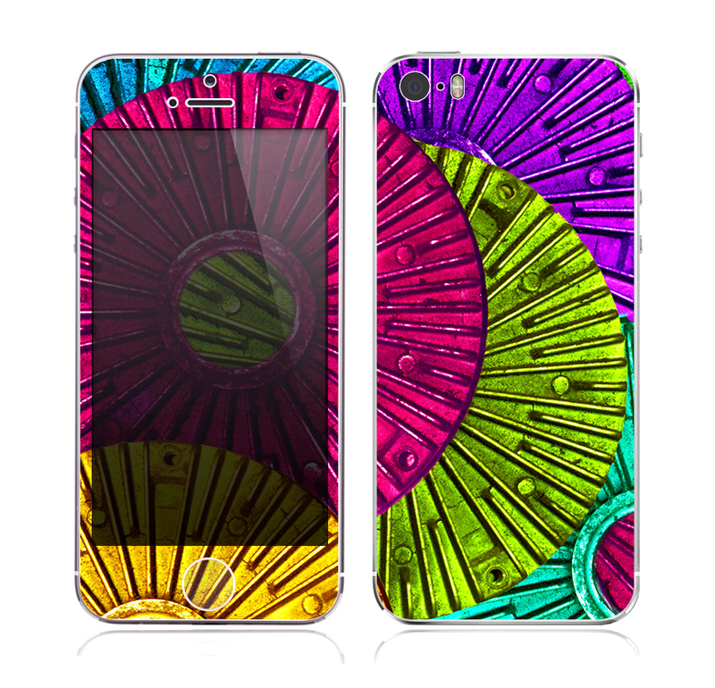 The Colorful Segmented Wheels Skin for the Apple iPhone 5s