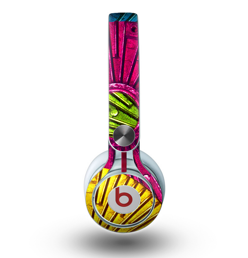 The Colorful Segmented Wheels Skin for the Beats by Dre Mixr Headphones