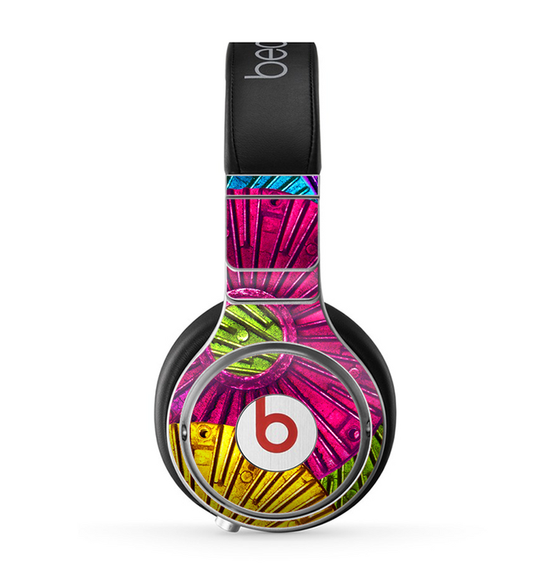 The Colorful Segmented Wheels Skin for the Beats by Dre Pro Headphones