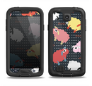 The Colorful Sheep Polka Dot Pattern Samsung Galaxy S4 LifeProof Nuud Case Skin Set