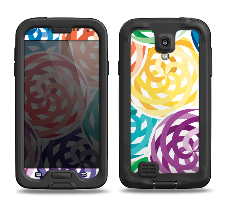 The Colorful Spiral Eclipse Samsung Galaxy S4 LifeProof Nuud Case Skin Set