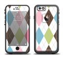 The Colorful Stitched Plaid Shapes Apple iPhone 6/6s LifeProof Fre Case Skin Set