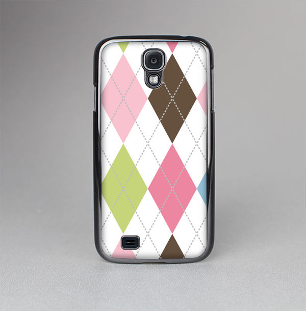The Colorful Stitched Plaid Shapes Skin-Sert Case for the Samsung Galaxy S4