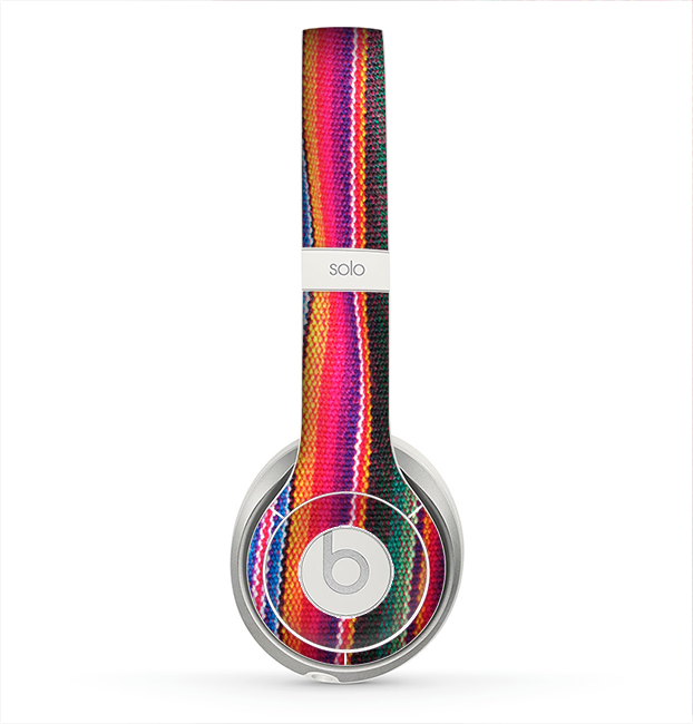 The Colorful Striped Fabric Skin for the Beats by Dre Solo 2 Headphones