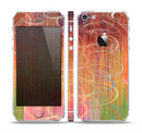 The Colorful Stripes and Swirls V43 Skin Set for the Apple iPhone 5