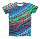 The Colorful Strokes ink-Fuzed Unisex All Over Full-Printed Fitted Tee Shirt